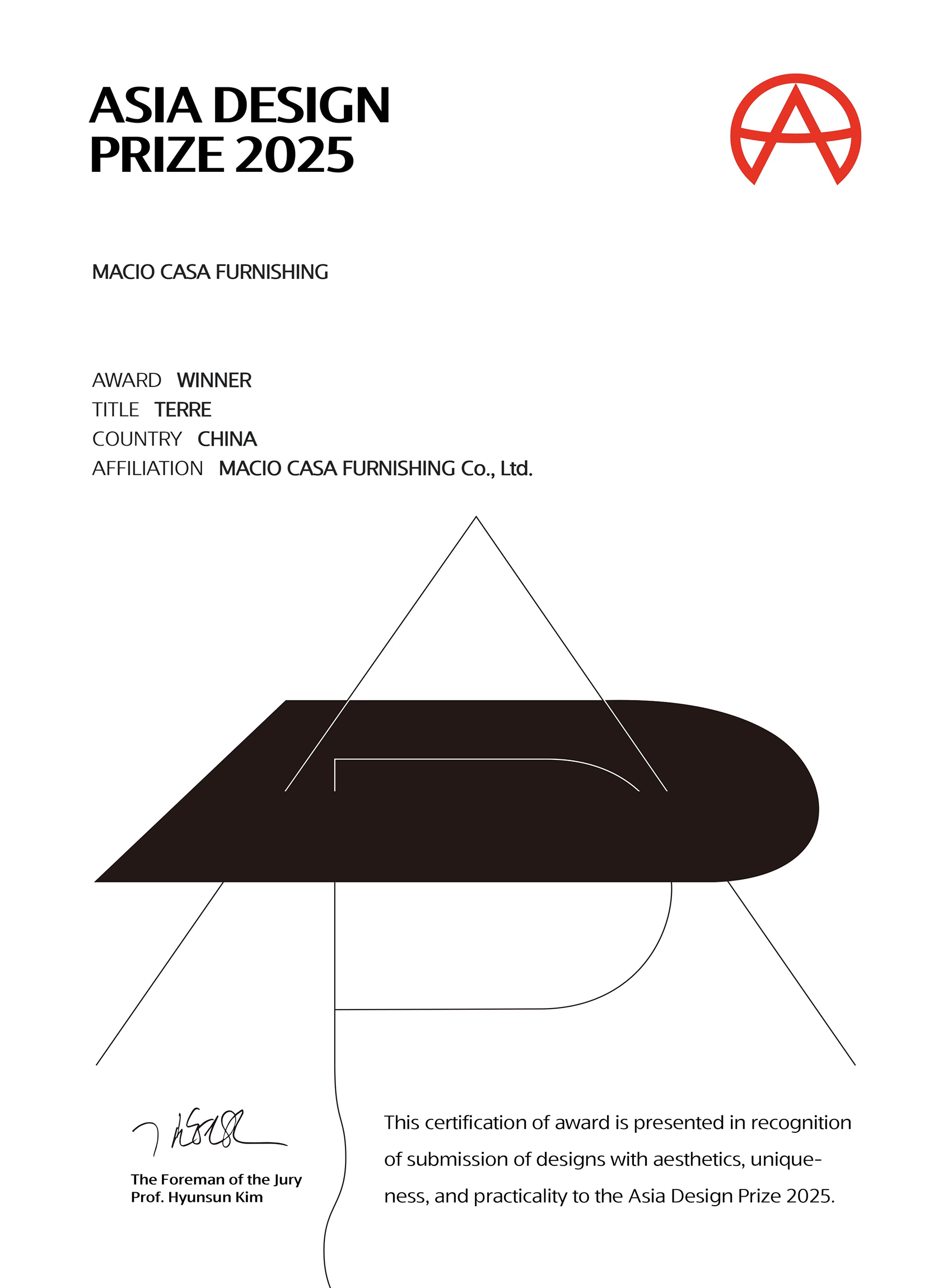 Asia Design Prize 2025 Winner